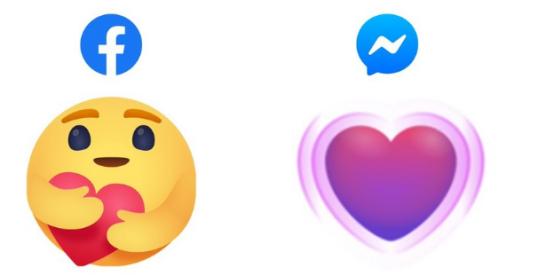Facebook的新拥抱和心脏反应可让您显示自己的关心程度