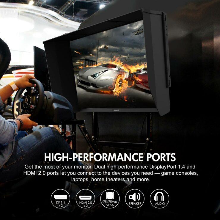 Viotek宣布推出GFI27QXA – 27英寸，4K UHD显示器和144Hz HDR就绪显示器