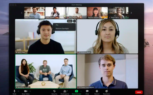 Zoom的视频会议更具互动性