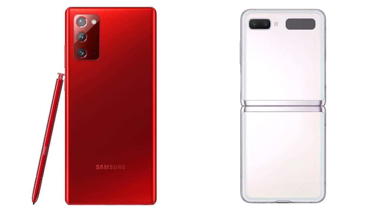 限量版Galaxy Note 20神秘红，Galaxy Z Flip 5G神秘白到货