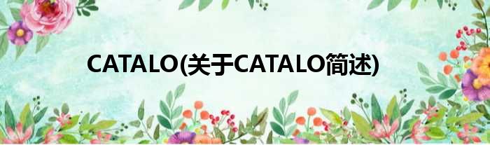 CATALO(对于CATALO简述)