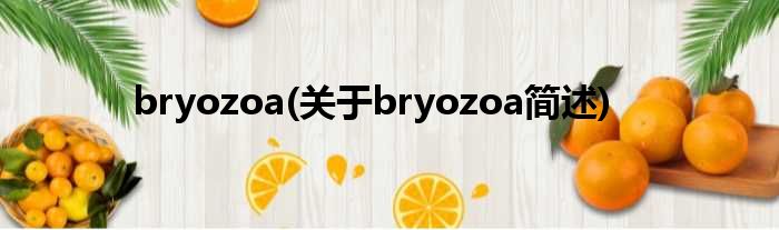 bryozoa(对于bryozoa简述)