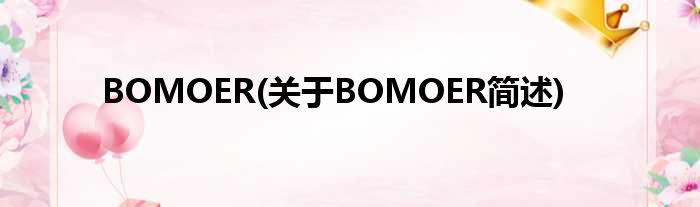BOMOER(对于BOMOER简述)