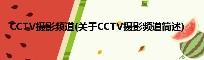 CCTV摄影频道(对于CCTV摄影频道简述)