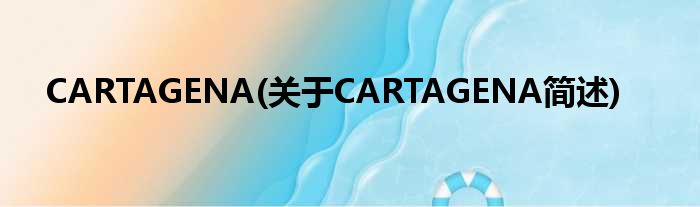 CARTAGENA(对于CARTAGENA简述)