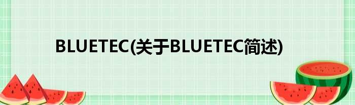 BLUETEC(对于BLUETEC简述)