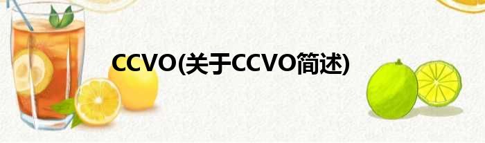 CCVO(对于CCVO简述)