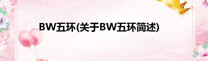 BW五环(对于BW五环简述)