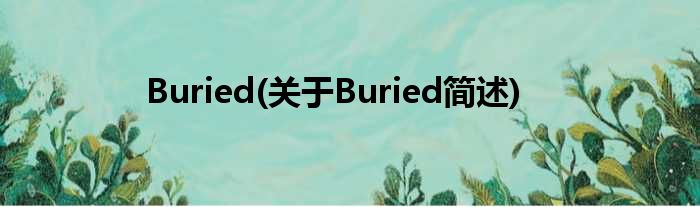 Buried(对于Buried简述)