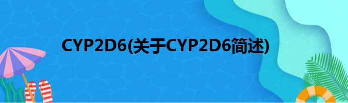 CYP2D6(对于CYP2D6简述)
