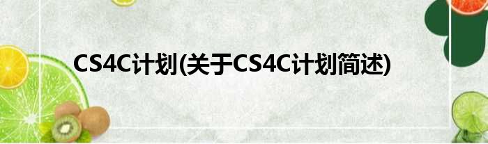CS4C妄想(对于CS4C妄想简述)