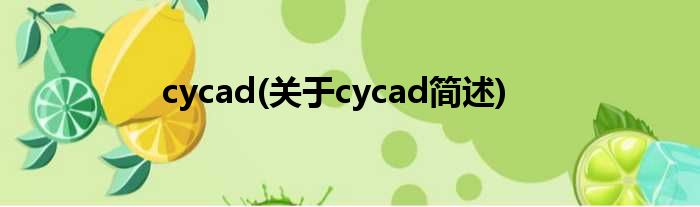cycad(对于cycad简述)