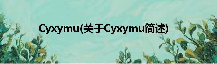 Cyxymu(对于Cyxymu简述)