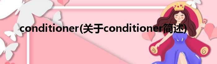 conditioner(对于conditioner简述)