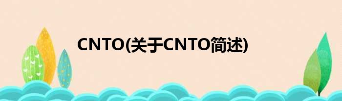 CNTO(对于CNTO简述)