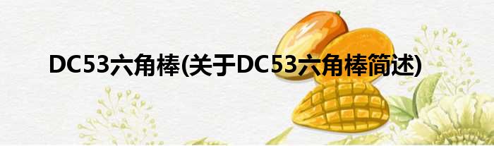 DC53六角棒(对于DC53六角棒简述)