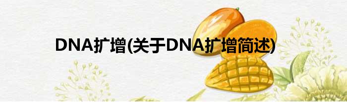 DNA扩增(对于DNA扩增简述)