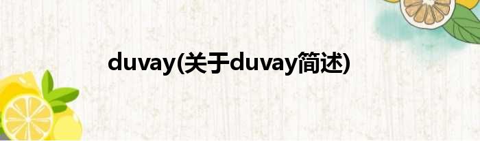 duvay(对于duvay简述)