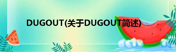 DUGOUT(对于DUGOUT简述)