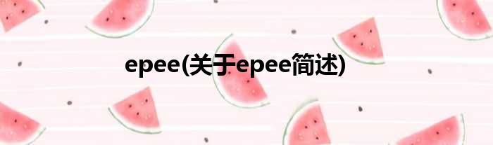 epee(对于epee简述)