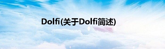 Dolfi(对于Dolfi简述)