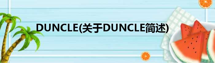 DUNCLE(对于DUNCLE简述)