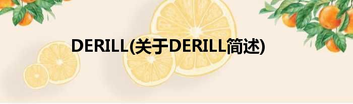 DERILL(对于DERILL简述)