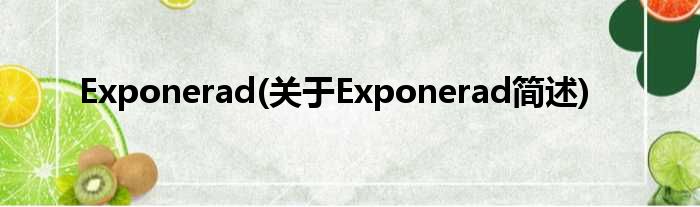 Exponerad(对于Exponerad简述)