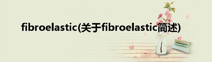 fibroelastic(对于fibroelastic简述)