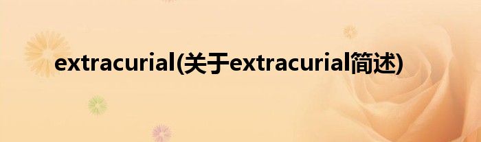 extracurial(对于extracurial简述)