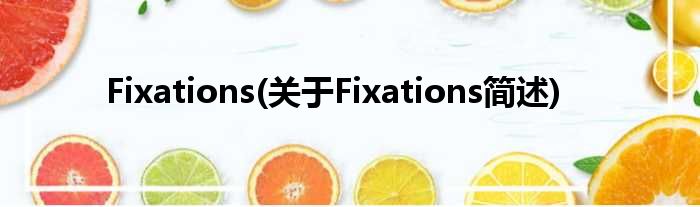 Fixations(对于Fixations简述)