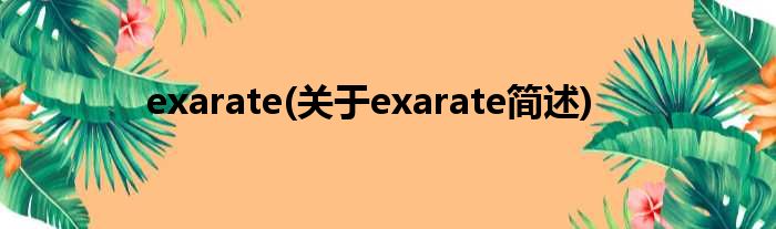 exarate(对于exarate简述)