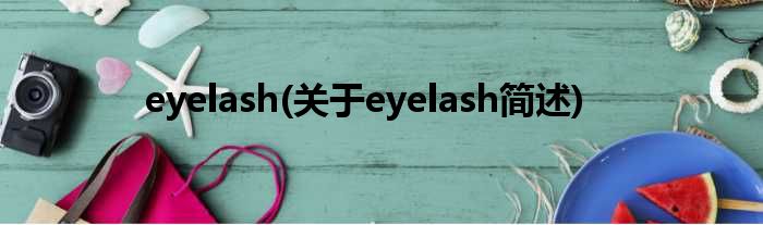 eyelash(对于eyelash简述)