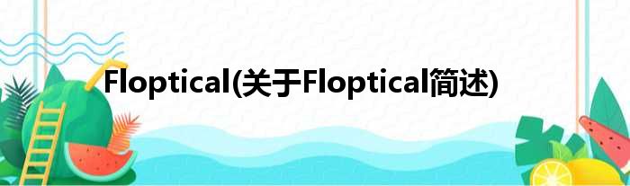 Floptical(对于Floptical简述)