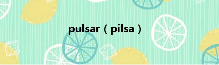 pulsar（pilsa）