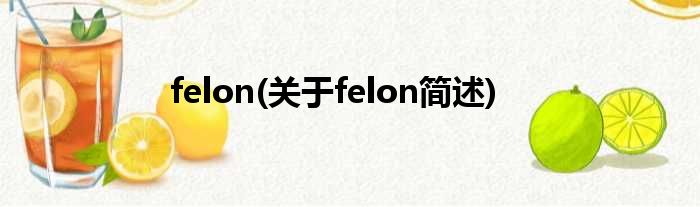 felon(对于felon简述)