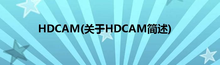 HDCAM(对于HDCAM简述)