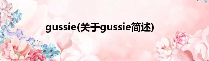 gussie(对于gussie简述)