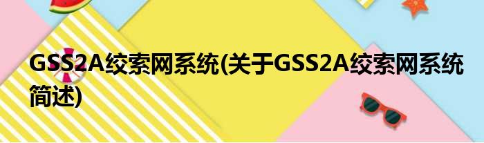 GSS2A绞索网零星(对于GSS2A绞索网零星简述)