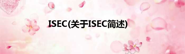 ISEC(对于ISEC简述)
