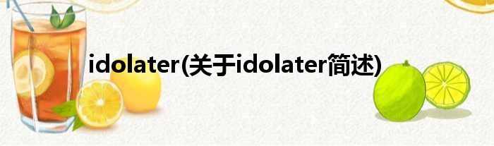 idolater(对于idolater简述)
