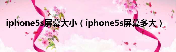 iphone5s屏幕巨细（iphone5s屏幕多大）