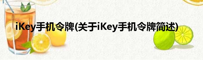 iKey手机令牌(对于iKey手机令牌简述)