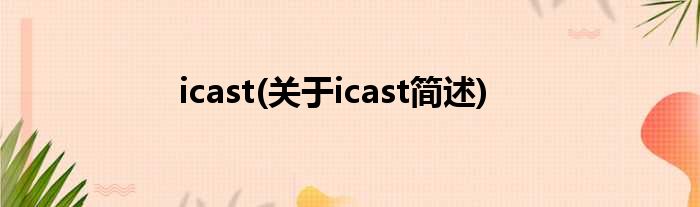 icast(对于icast简述)