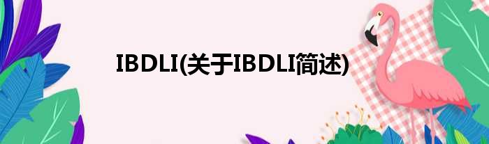 IBDLI(对于IBDLI简述)