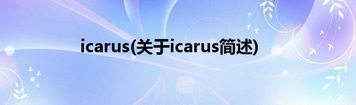 icarus(对于icarus简述)