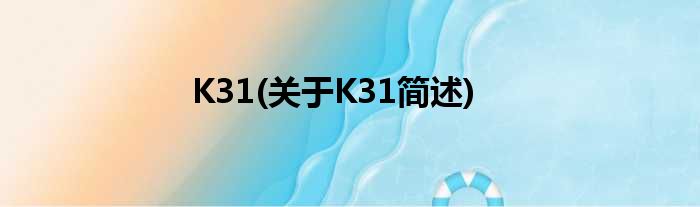 K31(对于K31简述)