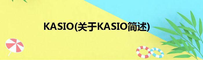 KASIO(对于KASIO简述)