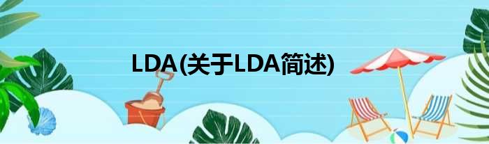 LDA(对于LDA简述)