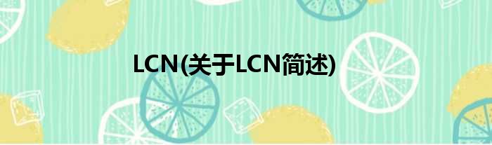 LCN(对于LCN简述)